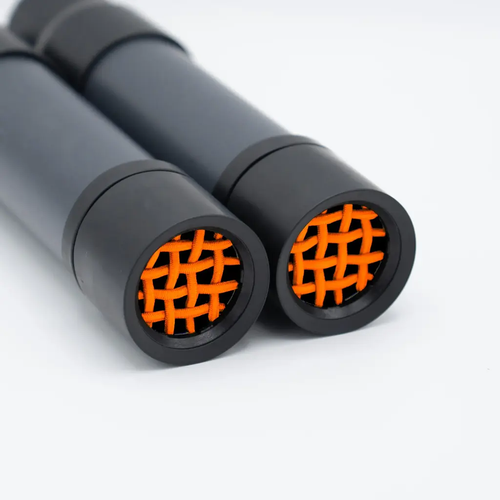 Silent Guard Köchereinsatz Doppelrohr – lautlose Fixierung für Feldköcher (neonorange)