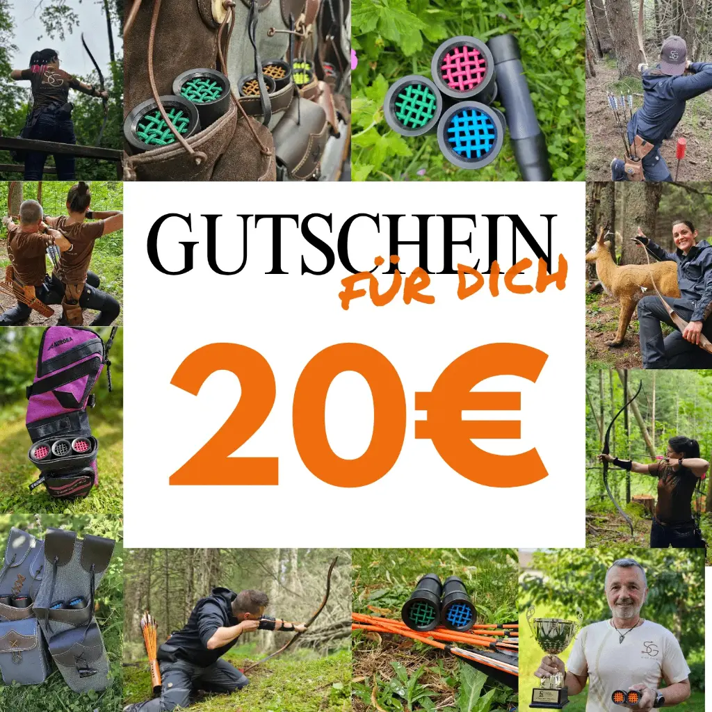 Wertgutschein  20 € – das Geschenk für Bogenschützen